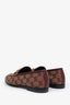 Gucci Burgundy Monogram Canvas Jordaan Loafer Size 37