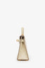 Hermès 2022 Parchemin Ostrich Leather Mini Kelly 20 With Strap