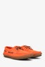 Saint Laurent Orange Suede Boat Shoes Size 44 Mens