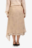 Dries Van Noten Beige Floral Silk Blend Layered Midi Skirt Size 40