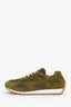 Bottega Veneta Green Suede Mesh 'Orbit' Sneaker Size 38
