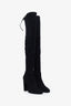 Stuart Weitzman Black Suede Over The Knee Heeled Boots Size 8