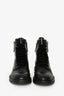 Roger Vivier Black Leather Crystal Embellished Combat Boots Size 39