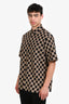 Burberry Black/House Check Cotton Button Down Short Sleeve Shirt Size M Men's