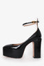 Valentino Black Patent Leather 'Tan-Go' Platform Heels Size 39