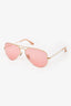 Ray Ban Gold Tone/Pink Aviator Sunglasses