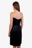 Marc Jacobs Black Silk Strapless Mini Dress Size 10