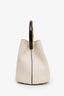 Marni Cream Leather Pannier Bucket Bag with Pouch