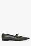 Hermès Green Leather Kelly Mary Jane Flats Size 38
