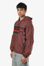 Gucci Red Geometric Houndstooth Canvas Jacket Size 48 Mens