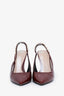Gucci Red Patent Chain-Embellished Signoria Slingback Pumps Size 38