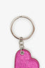 Vivienne Westwood Pink Leather Heart Key Chain