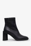 Acne Studios Black Leather Heeled Ankle 'Booker' Boot Size 39