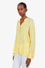 Max Mara Yellow Silk Long Sleeve Blouse Size 8