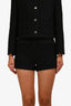 Maje Black Tweed Bead Detail Shorts Size 34