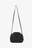 Loro Piana Black Grained Leather Sesia Crossbody Bag