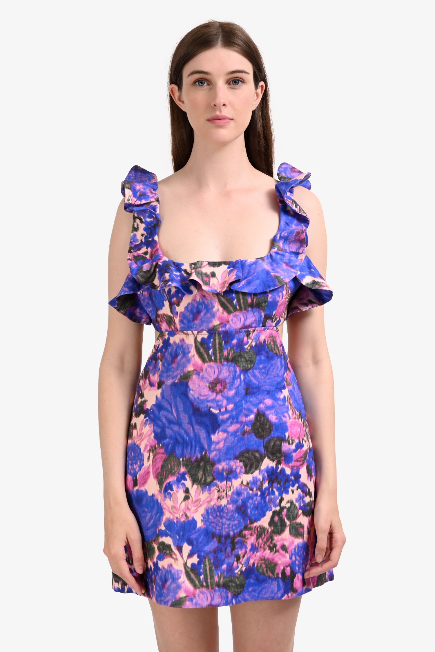 zimmermann purple floral dress ZIMMERMANN Luna Ruffle Maxi Dress | Violet Dahlia