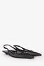 Valentino Black Mesh Vlogo Slingback Flats Size 39
