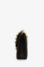 Valentino Black Leather Beaded Rockstud Glam Lock Chain Shoulder Bag