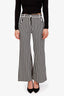 Pre-loved Chanel™ La Pausa 19C Black/White Striped Wide Pants Size 34
