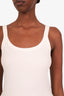 Gucci White Ribbed Logo Patch Tank Top Size XS