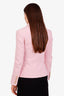 Balmain Pink Wool Double Breasted Blazer Size 34