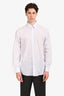 Valentino White/Blue Pinstripe Cotton Shirt Size 40 Mens