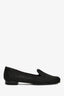Stuart Weitzman Black Glitter Loafers Size 7
