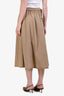 Weekend Max Mara Beige Cotton Flare Midi Skirt Size 6