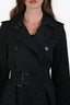 Burberry Black Kensington Short Trench Size 6