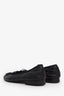 Pre-loved Chanel™ Black Aged Calfskin Quilted CC Cap Toe Ballerina Flats Size 35.5