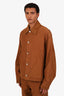 Prada Brown Distressed Triangle Logo Coverall Jacket Size M Mens