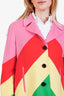 Valentino Rainbow Wool Cashmere Midi Coat Size 6