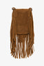 Saint Laurent Brown Suede Fringe Toy Monogram Anita Crossbody Bag