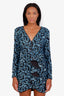 Self-Portrait Blue Sequin Long Sleeve Mini Dress Size 6