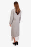 Sandro Grey Double Breasted Midi Jacket Estimated Size S
