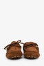Gucci Brown Leather Horsebit Accent Dress Loafers Size 8 Men's