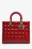 Christian Dior 2011 Red Patent Leather Large Lady Dior