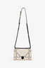 Christian Dior 2018 Cream/Black Leather Studded 'Diorama' Shoulder Bag
