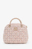 Pre-loved Chanel™ 2024 Pink Tweed Sequin Quilted Shiny Coco Clutch with Chain