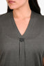 Brunello Cucinelli Grey Cashmere Silk Blend Monili Detail Sleeveless Sweater Size M