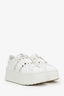Valentino White Leather Rockstud Platform Sneaker Size 35