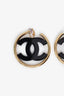 Pre-loved Chanel™ 2024 Black Resin CC Hoop Clip-on Earrings