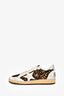 Golden Goose Leopard Print Pony Hair 'Ballstar' Distressed Sneakers Size 36