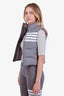 Thom Browne Grey 4-bar Matte Nylon Down Vest Size 10 Kids