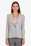 Veronica Beard Grey Single Breasted Blazer Size 6