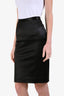 Dolce & Gabbana Black Satin Pencil Skirt Size 40