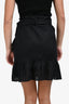 Isabel Marant Étoile Black Linen Mini Ruffle Wrap Skirt Size 38