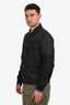 Christian Dior Black Nylon Buttoned Light Bomber Jacket Size 52 Mens