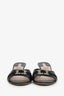 Salvatore Ferragamo Black Leather Logo Buckle Mules Size 6